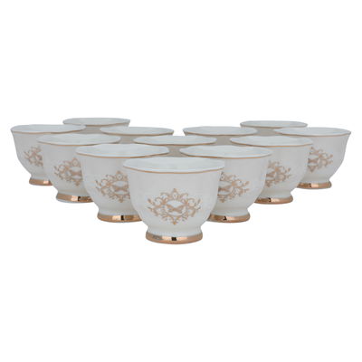 Al Saif Gallery Porcelain coffee cup set, 12 pieces - white product image 3