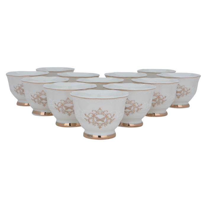 Al Saif Gallery Porcelain coffee cup set, 12 pieces - white product image 3