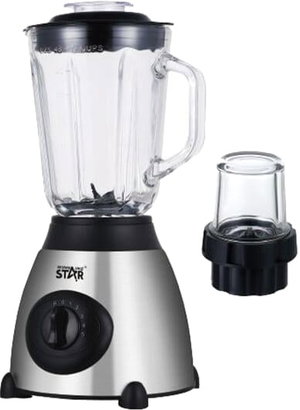 خلاط كهربائي ويننج ستار، 1.5 لتر، 350 واط، متعدد السرعات، ST-5572 - فضي اسود product image 2