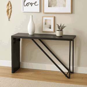 مدخل استقبال خشب، 120×79×40 سم - اسود product image