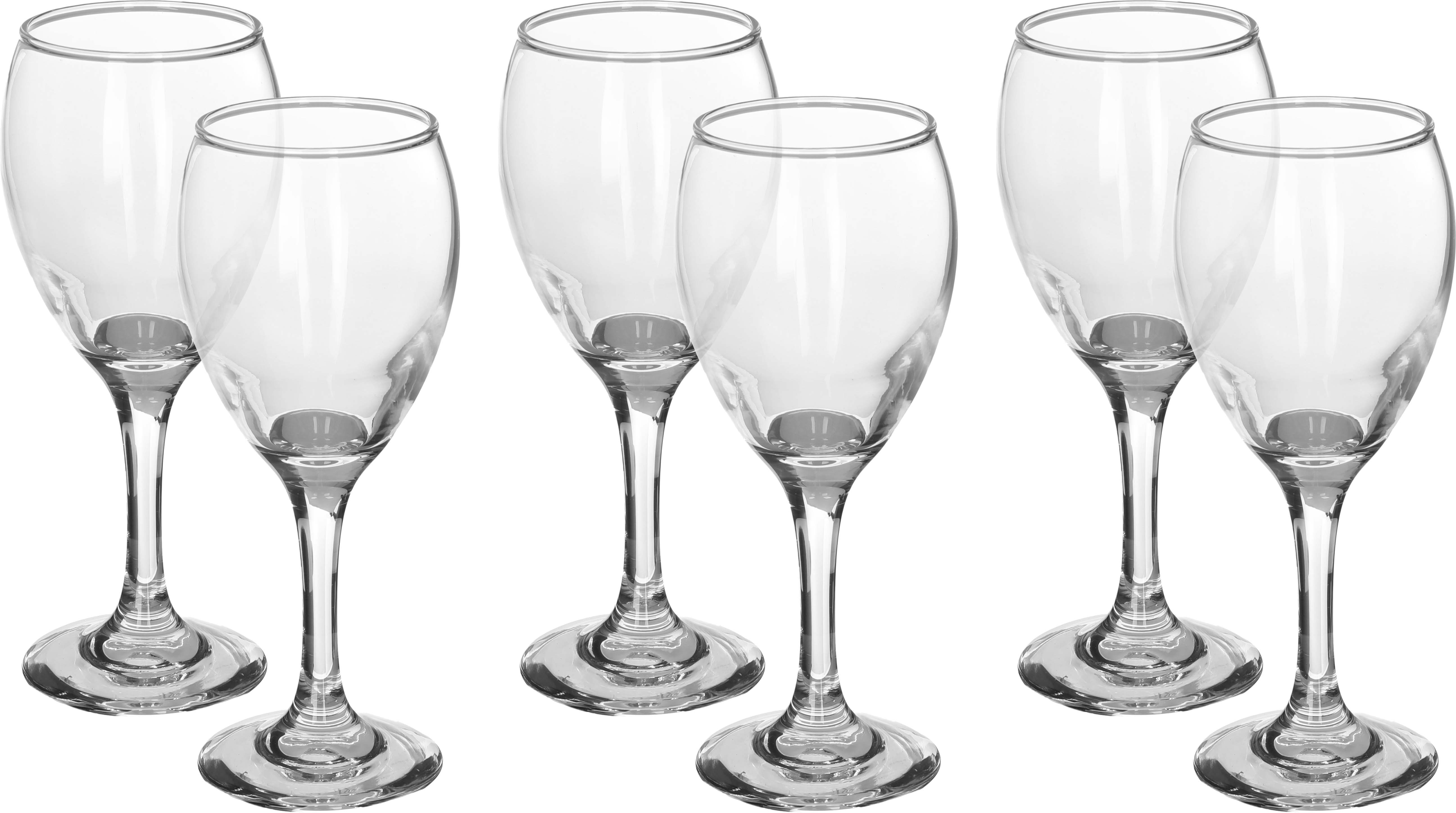 Al Saif Gallery glass juice cups set, with base, 6 pieces - transparent product image