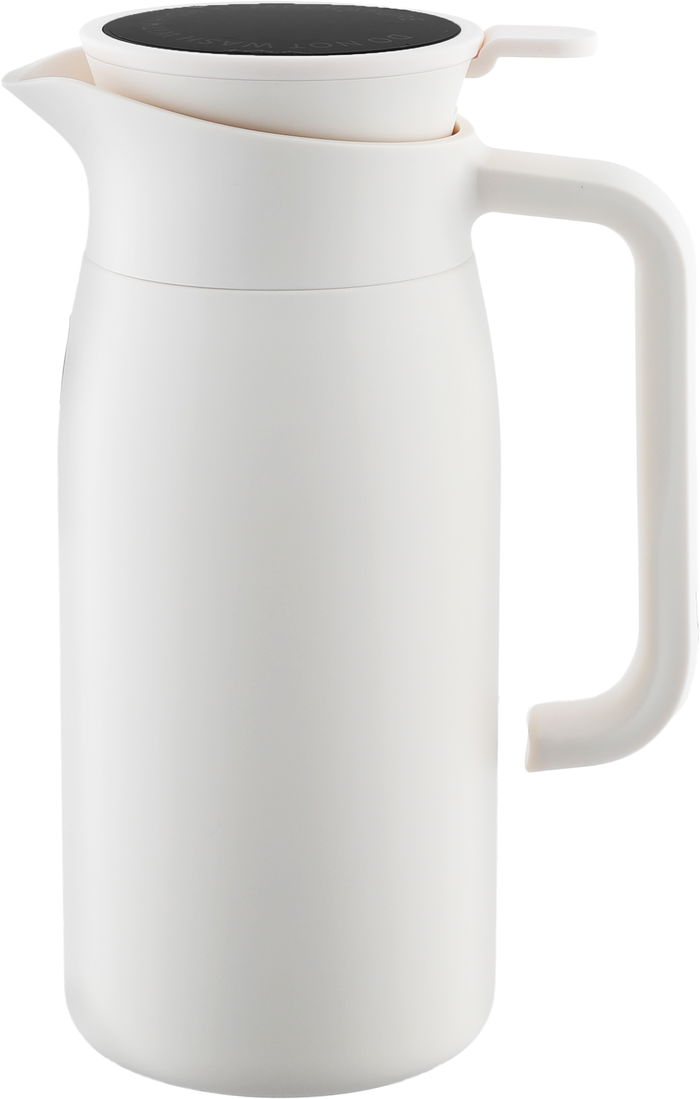 Rana Al Saif Gallery Thermos, 1.10 L, Steel Inner Container, Steel Outer Body, Touch Screen - Cream product image 1