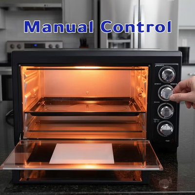 فرن كهربائي بشواية ارو، 2000 واط، 45 لتر، مؤقت، 4 قطع تسخين، RO-45EOB - اسود فضي product image 4