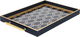 Tofaria Al Saif Gallery Glass, 30 x 47 cm, rectangle, golden pattern, hand - black product image 2