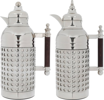 Al Saif Gallery Sarah thermos set, 1 liter, thermal glass inner container, steel outer shell - silver product image 2