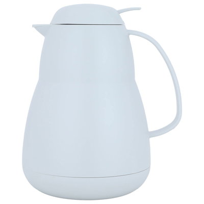 Helios thermos, 1 liter, thermal glass inner container, plastic outer shell - white product image 2