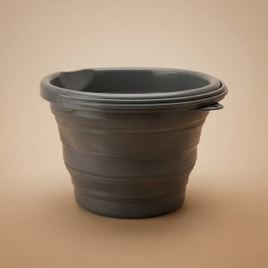 Al Saif Gallery gray plastic bucket, collapsible - grey product image