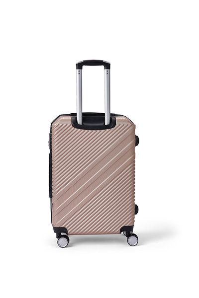 طقم شنط سفر ABS ليمرا، 3 مقاسات، 4 عجلات، زاويه 360 درجة، LMA-1535 - ذهبي product image 3