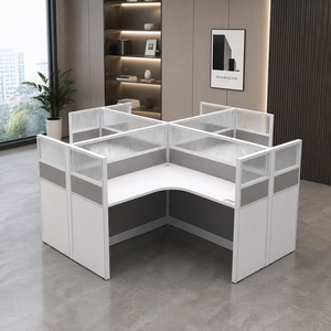 بارتشن رباعي خشب MDF، 120×255×150 سم - ابيض رمادي product image