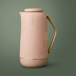 Glory Rawaa Thermos, 1 liter, thermal glass inner container, plastic outer shell - dark beige product image