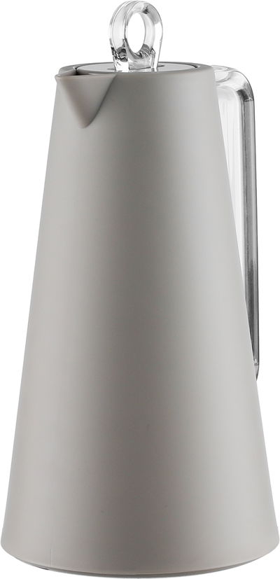 ترمس جلوري، 1 لتر، خامة داخلية زجاج، يد شفاف، غطاء ضغاط - كابتشينو product image 3