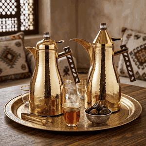 طقم ترامس فلوة السيف غاليري، قطعتين، 1/1 لتر، حافظة داخلية زجاج حراري، هيكل خارجي استيل - ذهبي product image 2