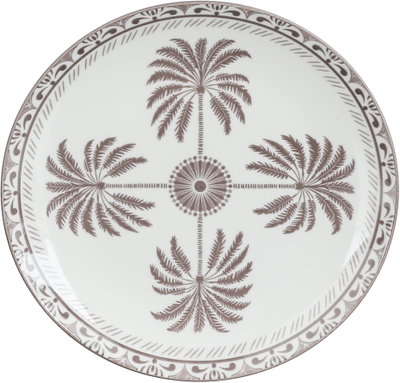 طقم سفرة بورسلان السيف غاليري، 24 قطعة، رسمة نخل بني - أبيض بني product image 4