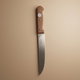 Steel knife with wooden handle, 7 inches, Japanese - brown product image 1
