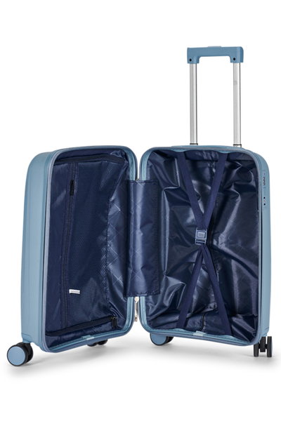 طقم شنط سفر بولي بروبيلين ليمرا، 3 مقاسات، 4 عجلات، بزاوية 360 درجة، LMA-PP517 - ازرق product image 6