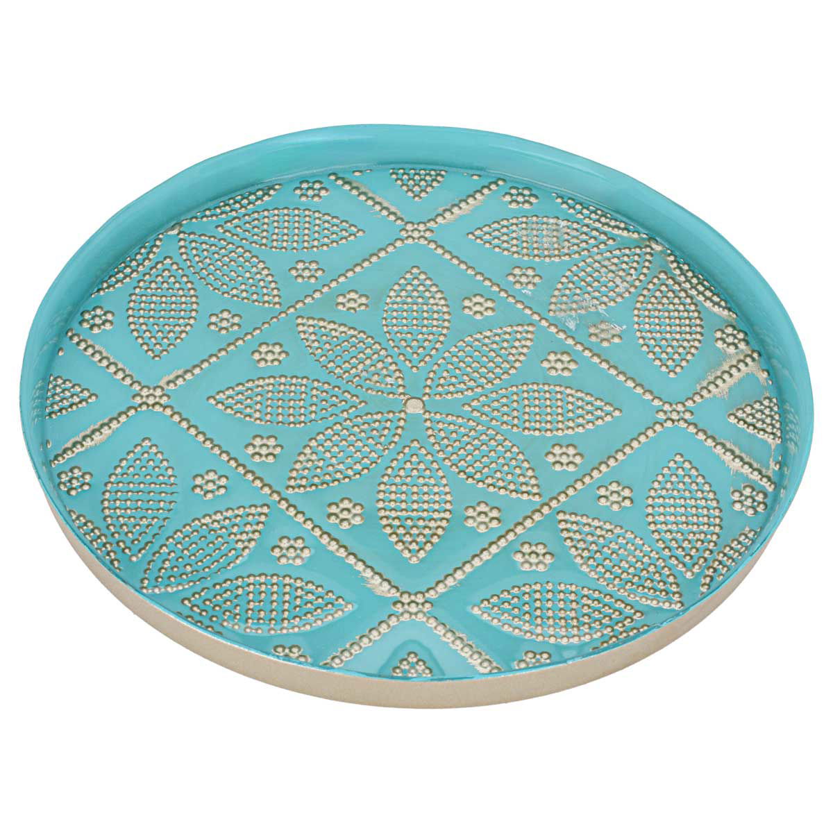 Al Saif Gallery Glass Serving Plate, 21X21X2 Cm - Turquoise product image