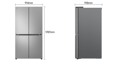 ثلاجة دولابي ال جي، 26.7 قدم، 756 لتر، 4 باب، انفرتر، واي فاي، LM334BBSLF - فضي product image 5