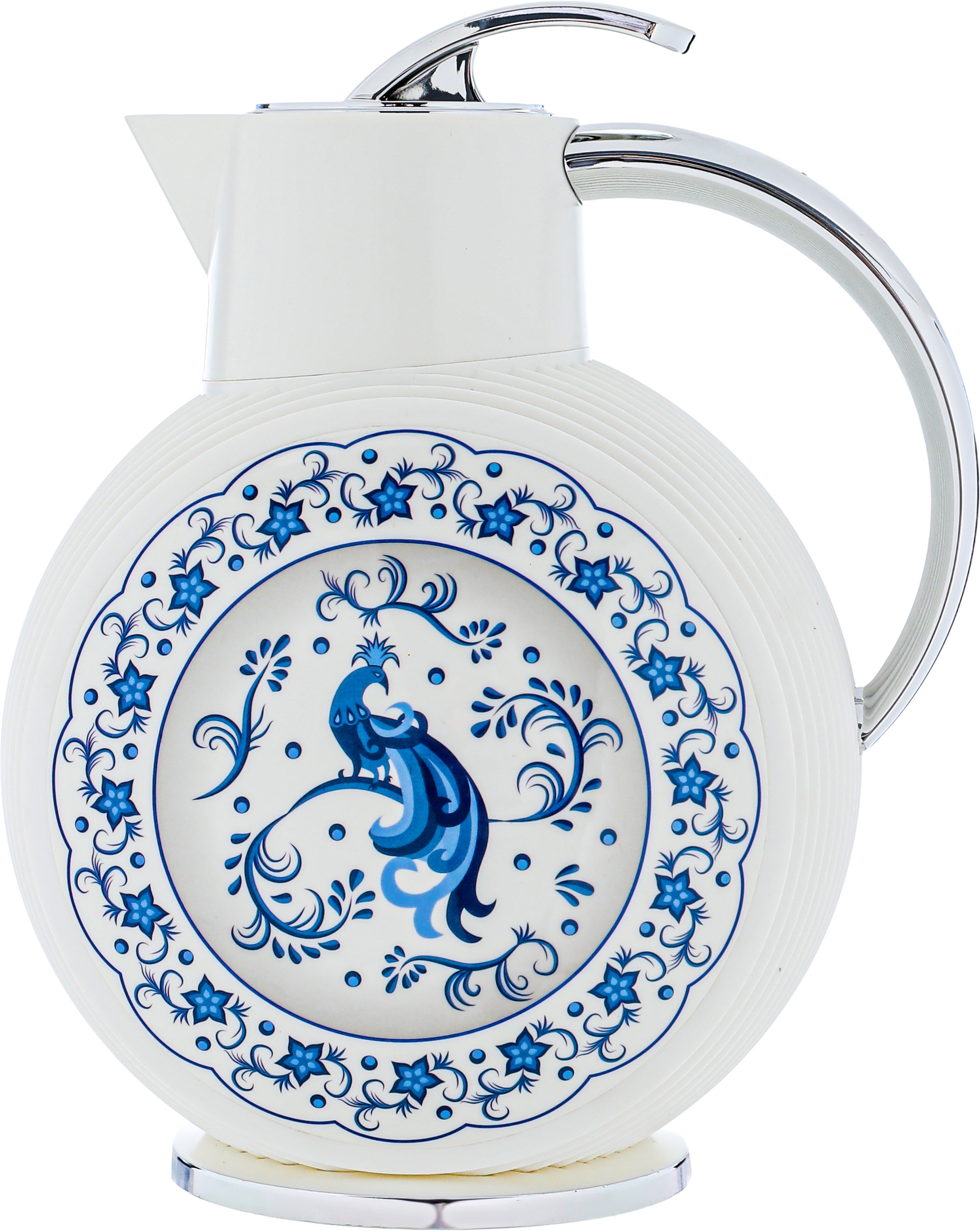 Glory Al-Jawhara Thermos, 900 ml, glass inner container, plastic outer shell - white product image 1