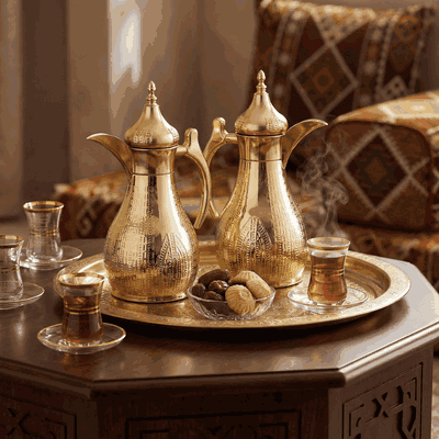 طقم ترامس هيلة السيف غاليري، 1.2/1.2 لتر، منقوش، قطعتين، حافظة داخلية استيل، هيكل خارجي استيل - ذهبي product image 2