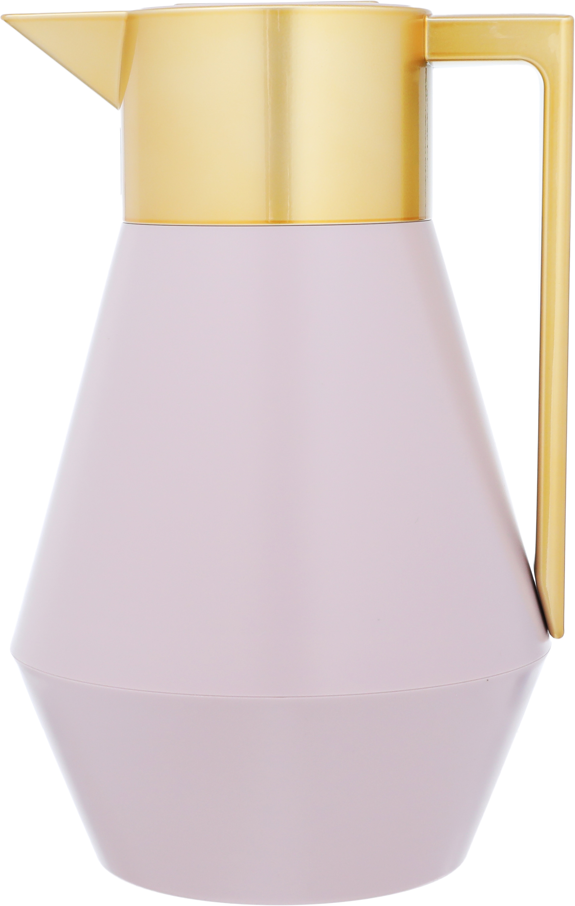 Everest Lydia Thermos, 1 liter, golden handle, thermal glass inner shell, plastic outer shell - light pink product image 1