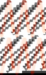 طقم مشابك أكياس بلاستيك السيف غاليري، 14 سم، 6 قطع - بني فاتح product image 1