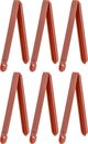 طقم مشابك أكياس بلاستيك السيف غاليري، 14 سم، 6 قطع - بني فاتح product image 1
