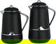 طقم ترامس لالوزا، قطعتين، 0.7 / 1 لتر، حافظة داخلية زجاج، يد فضي، غطاء ضغاط - اسود فضي product image 1