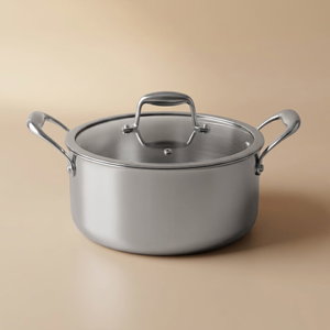 Mr. Cook Casserole Titan Stainless Steel Aluminum, 26Cm, Glass Lid - Silver product image