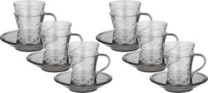 طقم بيالات مارية زجاج سيف بلص، 12 قطع - رمادي شفاف product image