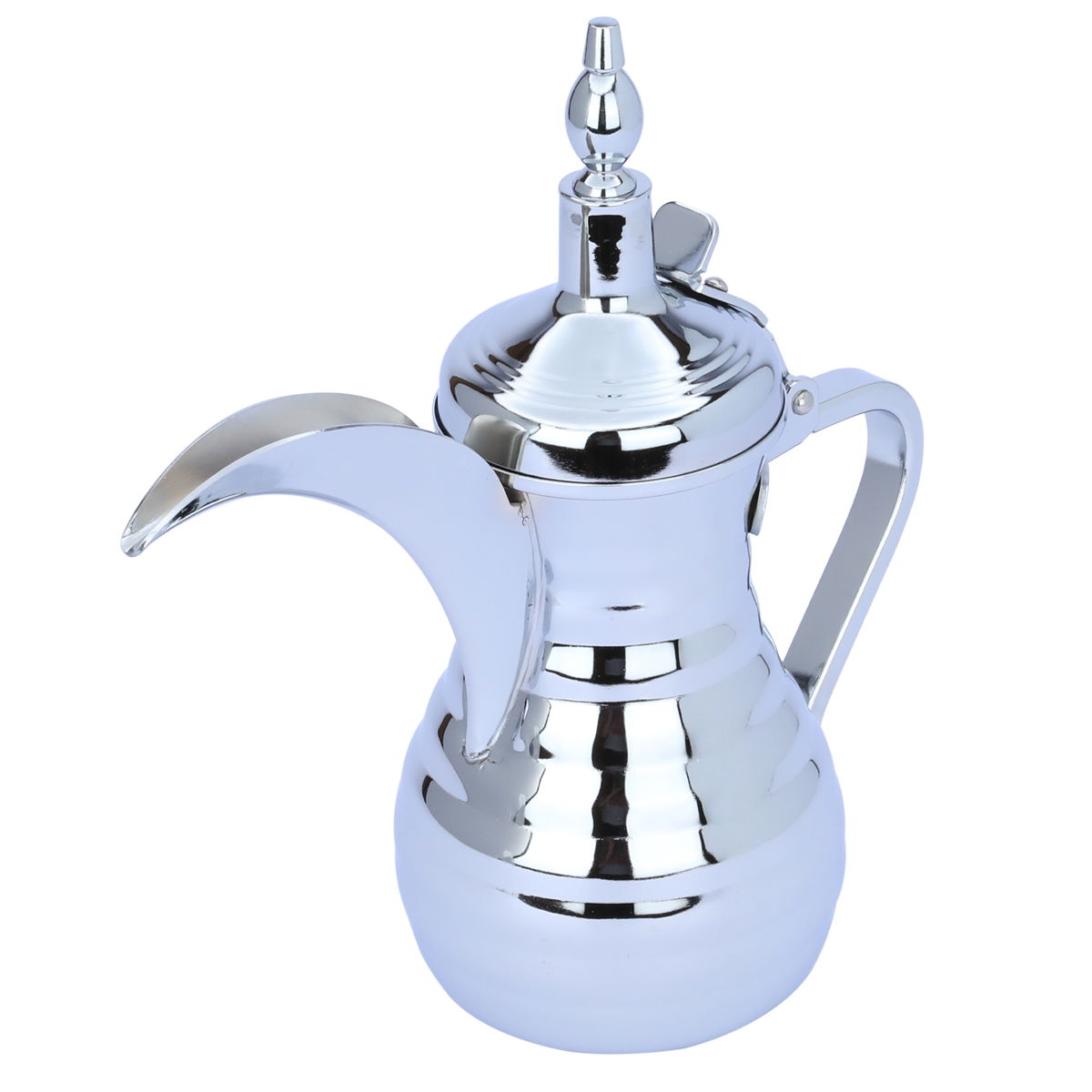 Al Saif Gallery Tuwaiq Steel Dallah, 40 cm, engraved - silver product image