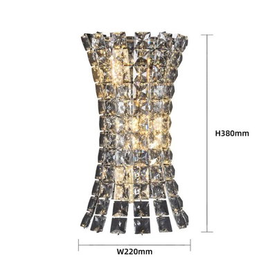 Norco Aluminum Glass Wall Light, 3 Bulbs, E14 Base, 38x22 cm - Silver product image 2