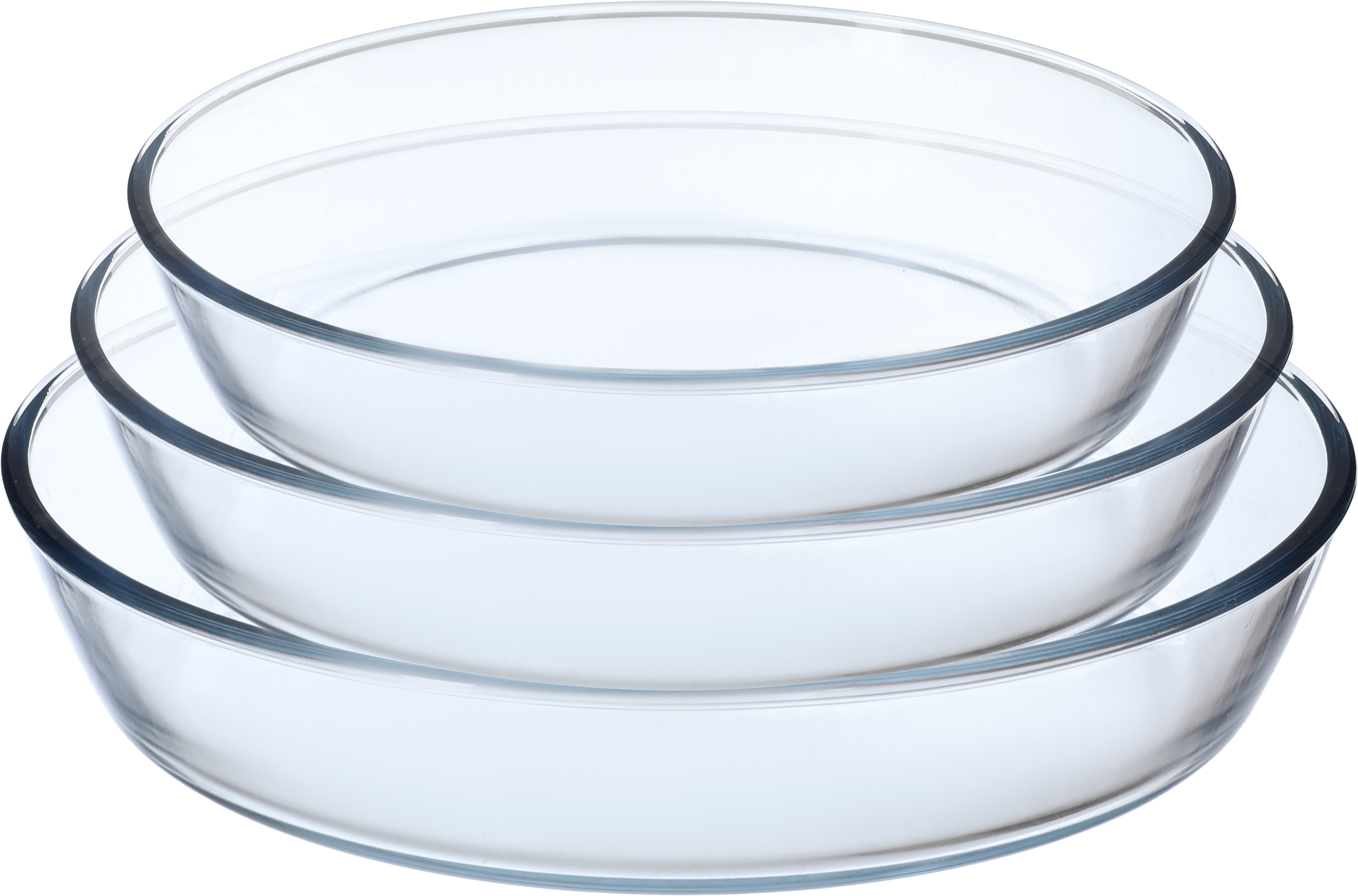 طقم صينية زجاج بايركس السيف غاليري، 3 حبات - شفاف product image 1