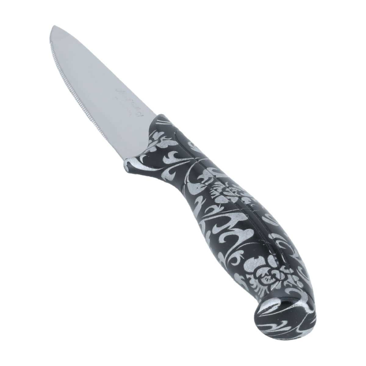 طقم سكاكين فاكهة استيل وبلاستيك السيف غاليري، 6 قطع، يد أسود - فضي product image 1