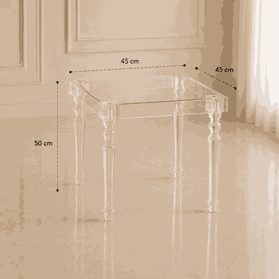طقم طاولات اكريلك و زجاج، 5 قطع - شفاف product image 4