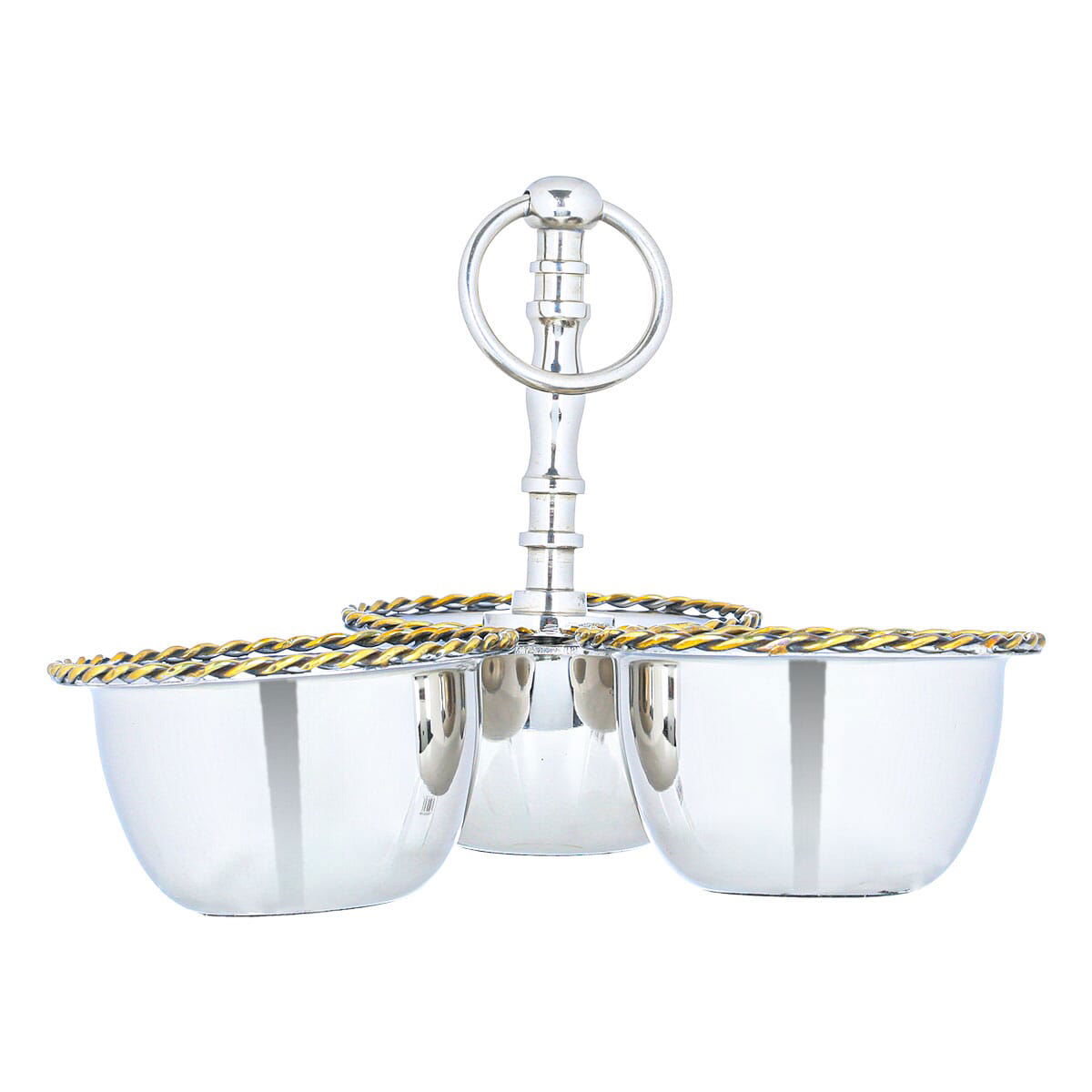 شيالة مكسرات استيل السيف غاليري، 3 خانات، دائري - فضي product image 1