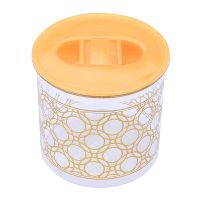 Al Saif Gallery plastic container, 1200 ml, golden embossed - transparent product image 3