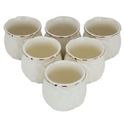 Al Saif Gallery Porcelain Arabic Coffee Cups Set, 6 Pieces - Golden Beige product image 2