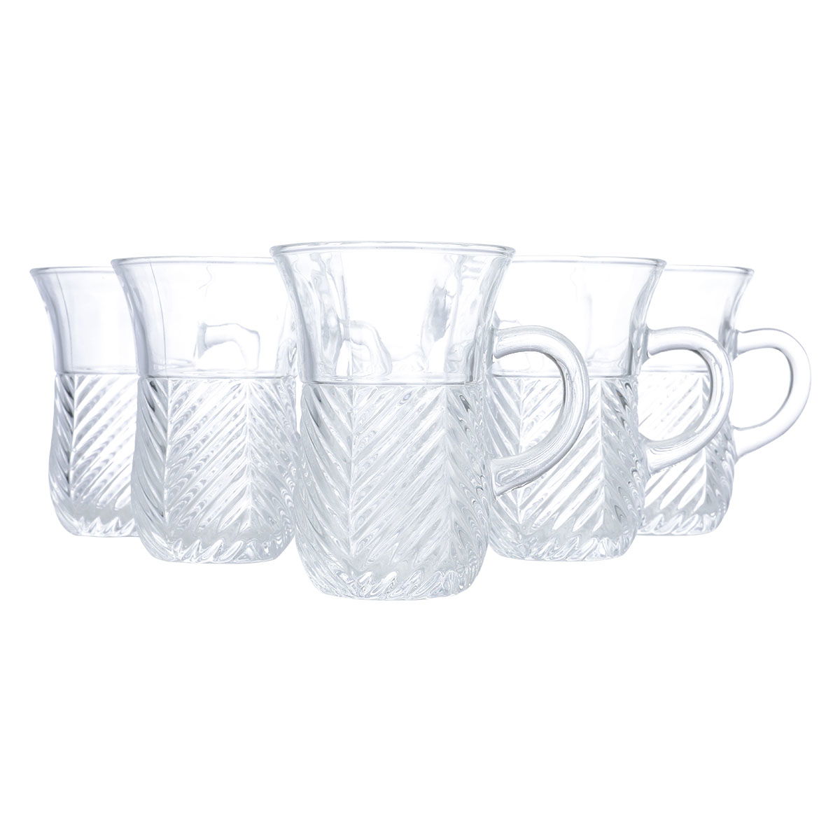 Al Saif Gallery Glass Tea Bialat Serving Set, 6 Pieces - Clear product image