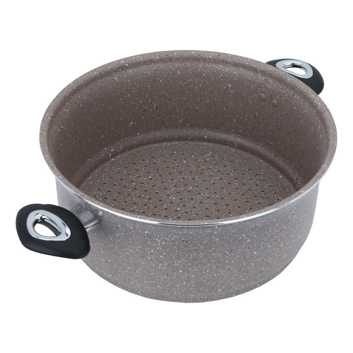 Al Saif Gallery Granite Steam Cooker, 30 cm, Glass Lid, 2 Pieces - Brown product image 2