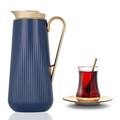 ترمس جايدا تايملس السيف غاليري، 1 لتر، يد ذهبي - أزرق product image 1