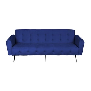 كنبة سرير مونتيلا خشب سويدي باك كومفورت، 190x70x90 سم، قماش مخمل - أزرق داكن product image 2