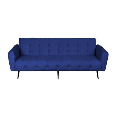 كنبة سرير مونتيلا خشب سويدي باك كومفورت، 190x70x90 سم، قماش مخمل - أزرق داكن product image 2