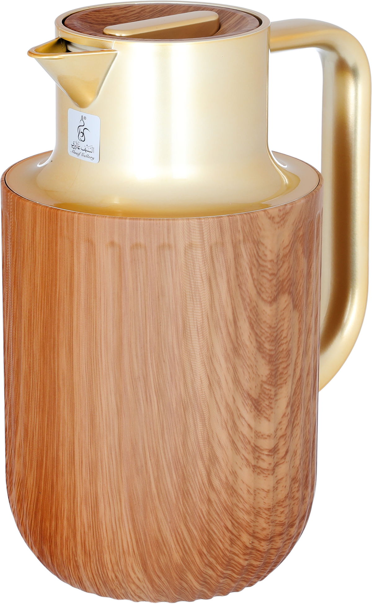 Everest Laura Thermos, 1 liter, golden handle, thermal glass inner shell, plastic outer shell - brown product image 2