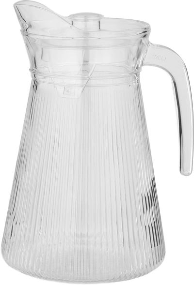 طقم جيك مع كاسات زجاج السيف غاليري، 1.5 لتر، بغطاء، 4 كاسات 250 مل - شفاف product image 2