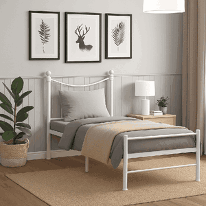 سرير حديد مفرد، 100×90×190 سم - ابيض product image