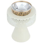 Al Saif Gallery steel incense burner, 12 x 12 x 19 cm - light beige product image 1