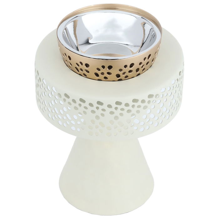 Al Saif Gallery steel incense burner, 12 x 12 x 19 cm - light beige product image 1