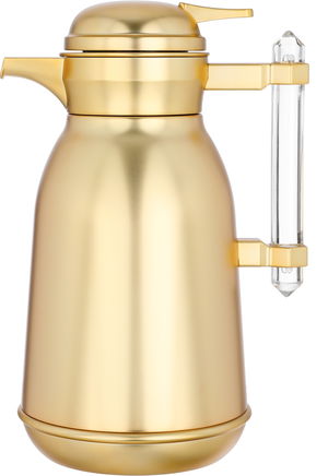 Al Saif Gallery Shahad thermos set, 1 liter, thermal glass inner shell, plastic outer shell, 2 pieces - gold product image 6