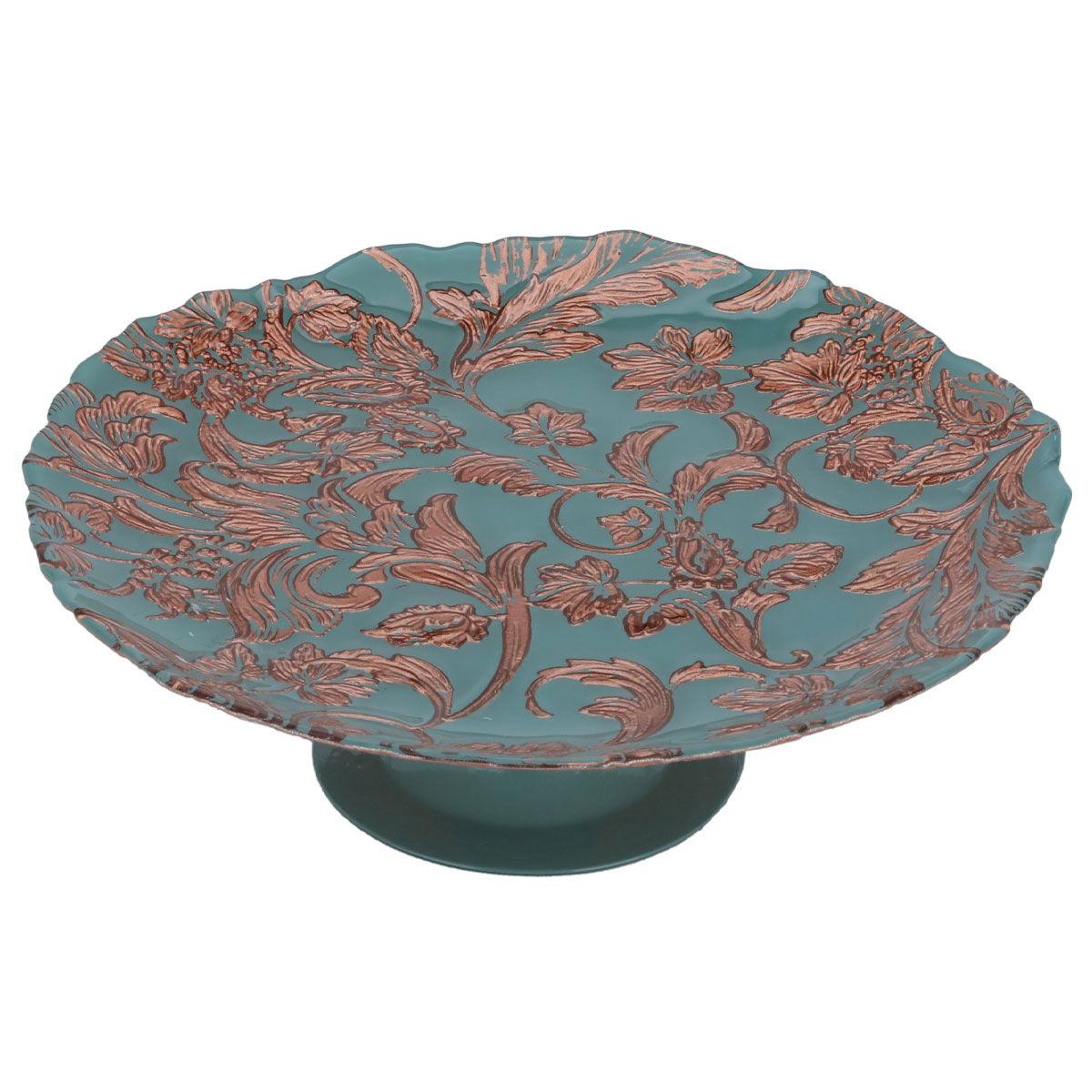 Al Saif Gallery Glass Serving Stand, 28X28X12 Cm - Green product image 2