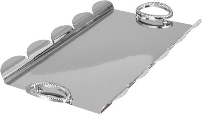 طقم طوفريات تقديم ستانلس ستيل، 3 قطع، منقوش، مقبض معدني - فضي product image 3